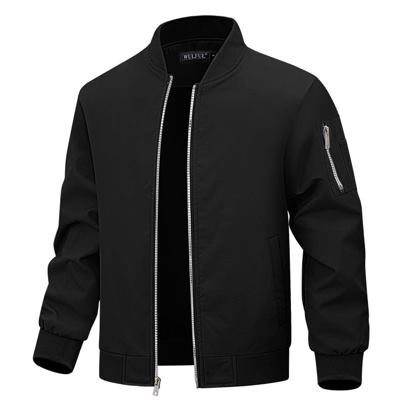 WULFUL Boys Bomber Jackets Kids Spring Fall Zip Up Varsity Windbreak Jackets - Image 2