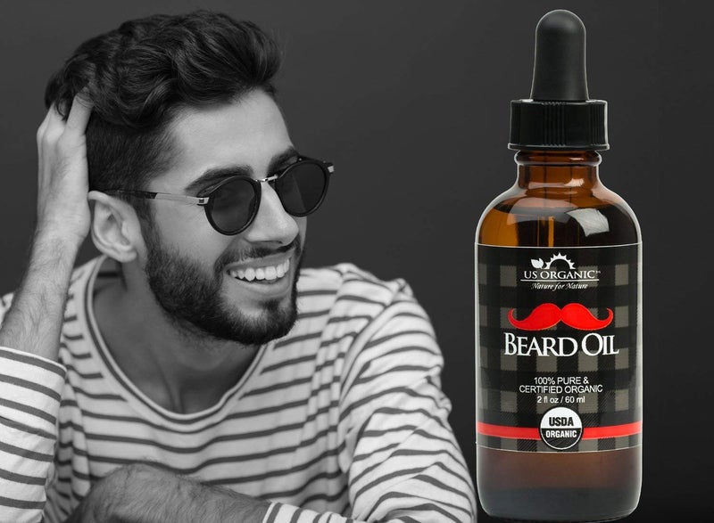 US Organic Beard Oil, 100% Pure, USDA Certified, Softens, shine, moisturizes, Amber Glass Bottle with Eye Dropper, 2 Ounce - Image 4
