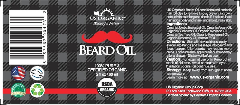 US Organic Beard Oil, 100% Pure, USDA Certified, Softens, shine, moisturizes, Amber Glass Bottle with Eye Dropper, 2 Ounce - Image 2