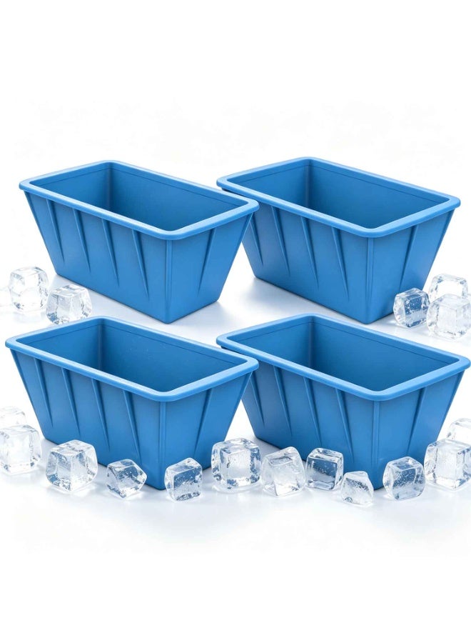 4Pack,Extra Large Ice Block Molds,Silicone Large Ice Cube Molds for Cold Plunge Tub,Reusable Ice Cube Trays for Freezer,Ice Block Molds for Home Ice Baths,Cold Plunge Accessories,Ice Bath ChillerSummer Essentials - Image 1