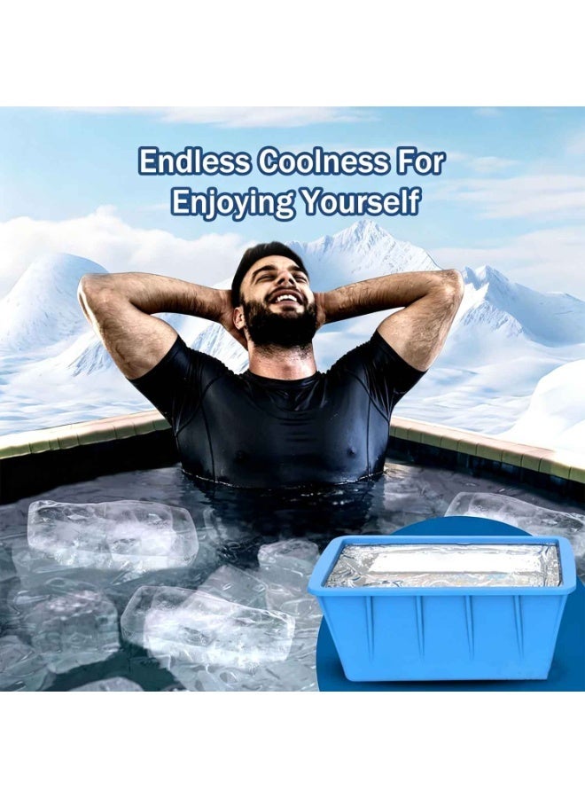 4Pack,Extra Large Ice Block Molds,Silicone Large Ice Cube Molds for Cold Plunge Tub,Reusable Ice Cube Trays for Freezer,Ice Block Molds for Home Ice Baths,Cold Plunge Accessories,Ice Bath ChillerSummer Essentials - Image 4