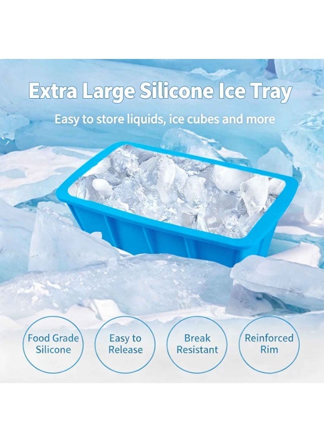 4Pack,Extra Large Ice Block Molds,Silicone Large Ice Cube Molds for Cold Plunge Tub,Reusable Ice Cube Trays for Freezer,Ice Block Molds for Home Ice Baths,Cold Plunge Accessories,Ice Bath ChillerSummer Essentials - Image 5