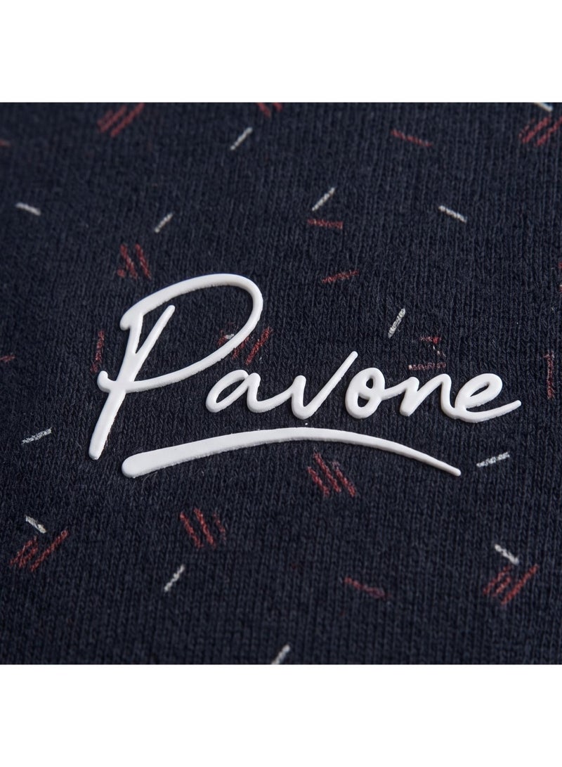 بافون Navy Blue Crew Neck Slip On Sweatshirt - Image 2