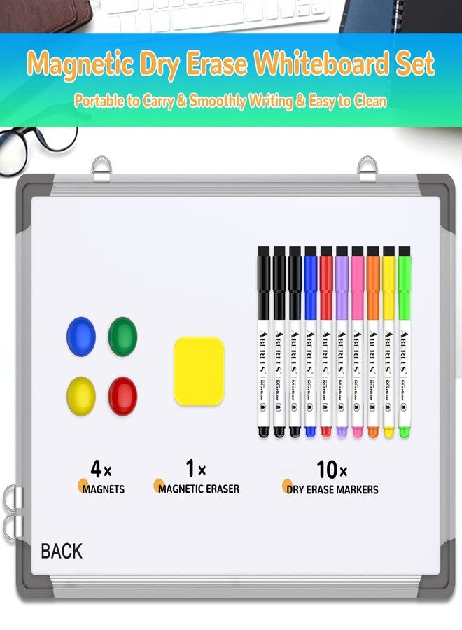 ABERLLS Small Weekly Calendar Dry Erase Whiteboard for Wall, 16" x 12" Magnetic Dry Erase Board, Hanging Double-Sided White Board, Portable Board for List, Kitchen, Planning, Memo, Home, Office - Image 2