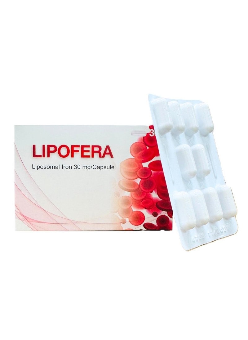 LIPOFERA Liposomal Iron 30mg, 30 Capsules  - Image 3