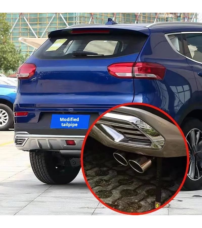 Stainless Steel Exhaust System Modification Tailpipe Muffler Sound Black - Image 2