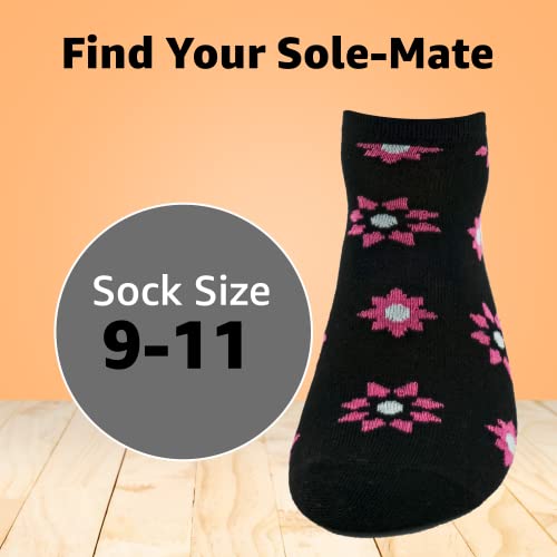 BRIGHT STAR Women's Low Cut Ankle Socks - 20-Pair | Soft & Comfortable Athletic Socks, Durable Polyester Blend, Machine Washable, Stylish Sock Pack for All Seasons (Size 9-11) - Image 5
