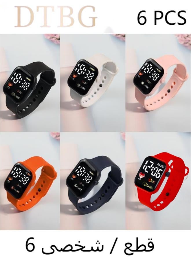 دي تي جي بي ساعة رقمية مقاومة للماء للأطفال مكونة من 6 قطع - Image 1