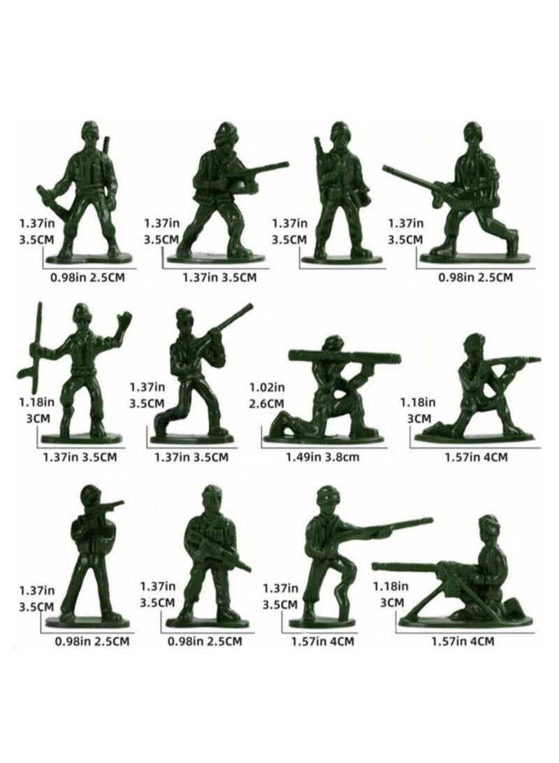 Army of Little Adventurers Classic Soldiers Set for Kids 100 Pieces Assorted in 12 Shapes - Image 2