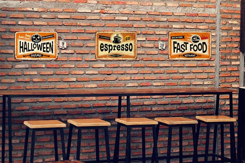 AOYEGO Espresso Tin Sign,Classic Italian Coffee Vintage Metal Tin Signs for Cafes Bars Pubs Shop Wall Decorative Funny Retro Signs for Men Women 8x12 Inch - Image 4