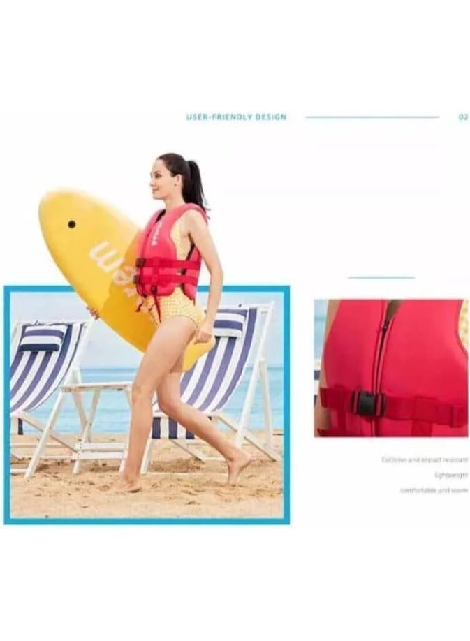 REBENUO Super Soft Swimming vest Size Large 60 to 75 KG (Red) - Image 5