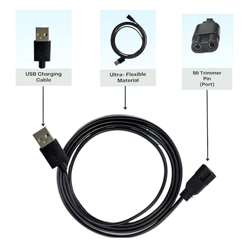 Upix USB Mi Trimmer Charging Cable 1 Meter (3.2 Feet), Compatible Only for Mi Trimmer, Shavers, Body Groomers - (Please Match Cable Port before Ordering, Check Images) (Works with 5V USB Adapter) - Image 4
