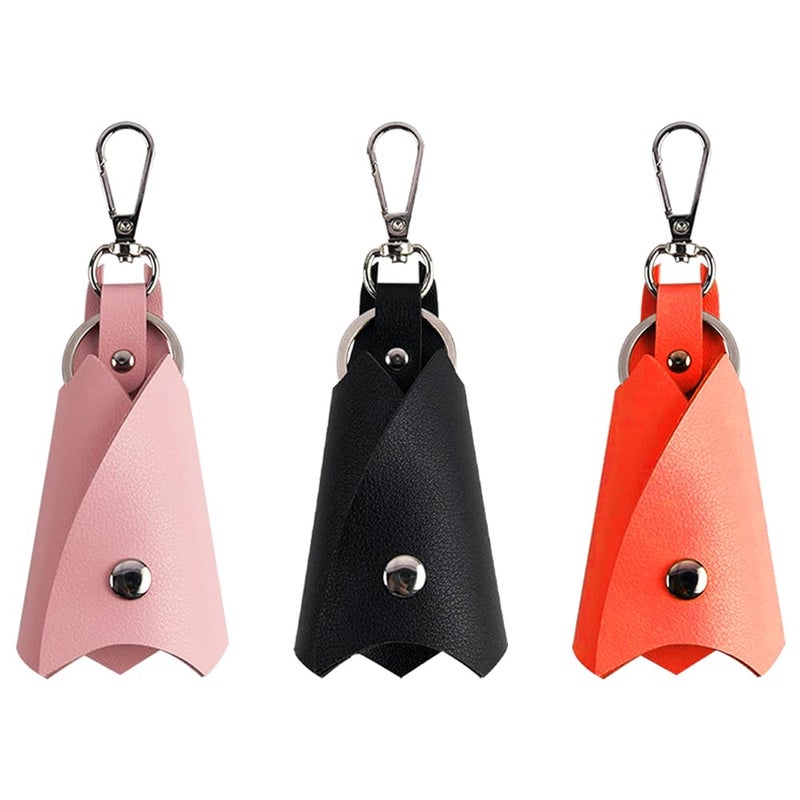 TRKETK 3 Piece Car Key Ring Bat Shaped Synthetic Leather Key Case Bag Key Holder Unisex for All Types of Car Keys Accessories - Image 1