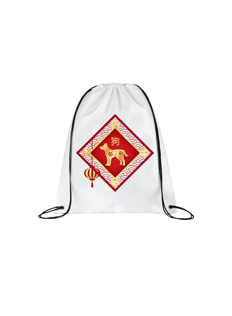 PRINTSHOP4ME Chinese Zodiac Symbols Drawstring Bags For Men And Women-Durable Sports Backpack For Kids,Great For School And College,Everyday Use,Lightweight With Printed - Image 1