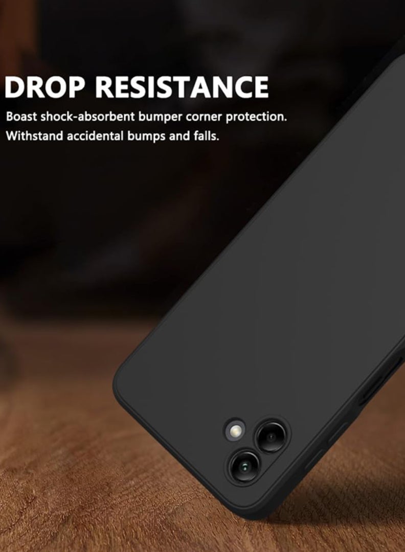 Case Up Compatible with Samsung Galaxy A07  Case, Soft & Premium Liquid Silicone [Anti-Scratch Microfiber Lining] Shockproof Protective Slim Phone Cover for Samsung Galaxy A07 2025, Black - Image 3