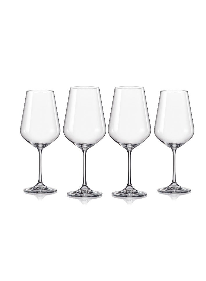 Crystalex Bordeaux Glass Siesta 500ml,Crystalline (Pack of 4) - Image 1