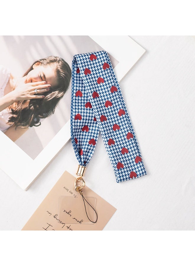 NIBEMINENT Beaded Phone Lanyard, Anti Lost Removable Wrist Strap, Long Satin Chain Pendant Bracelet Pendant, Phone Keychain Lanyard