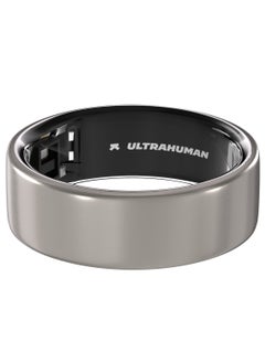 ULTRAHUMAN Ring AIR - Advanced sleep-tracking wearable, HRV & Temperature Monitoring,Track workout, movement & recovery, Water resistant, 6 Days Battery Life with Lifetime Free Subscription (Size 14) - Raw Titanium  - Image 3