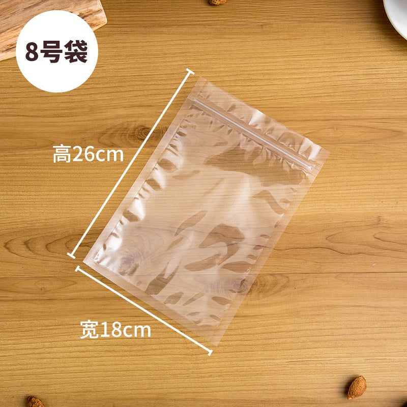 Transparent Three-Side Sealed Self-Sealing Bag Food Sealed Bag Flat Bottom Plastic Sealed Bag Nut Snack Sealed Bag - Image 1