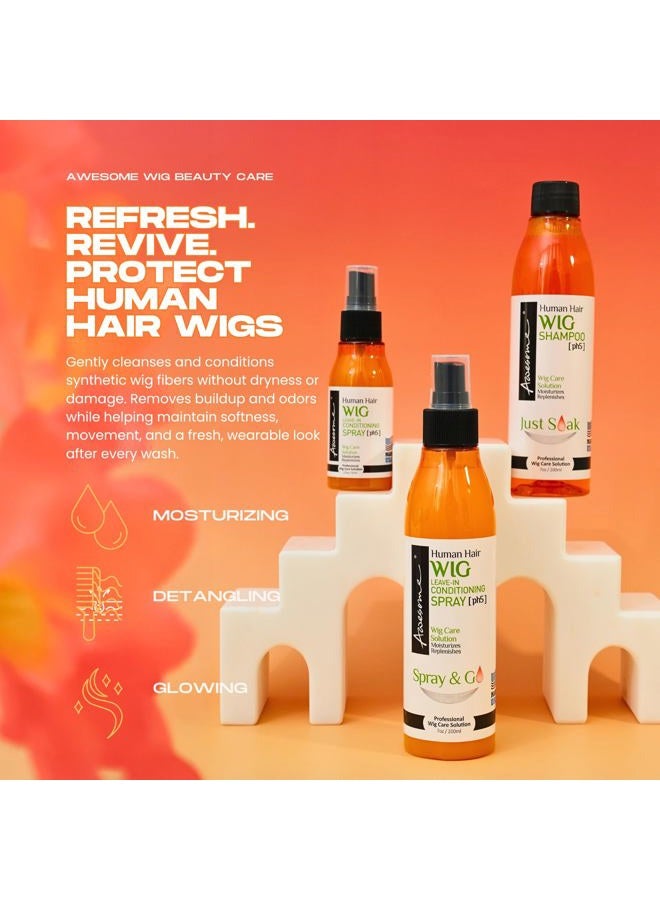 Awesome (70ml) - Awesome Human Hair Wig Leave-in Conditioning Spray [pH5] - Top Professional Wig Care Solution, Best Wig Detangle Spray, Moisturises & Replenishes Human Hair Wigs, Easy Combing, Coconut Oil, 7 - Image 2