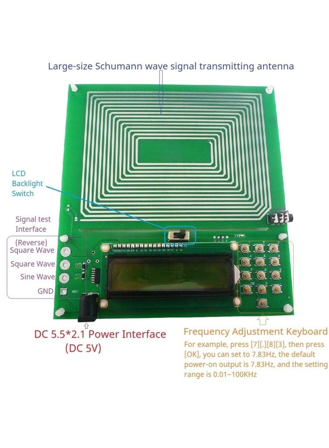Adjustable Schumann Sine Wave Resonance Generator Ultra-Low Frequency Pulse Generator Resonator USB - Image 4