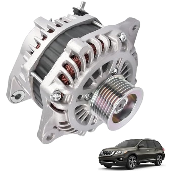 TEKKOAUTO Alternator Replacement for Nissan Murano Pathfinder 3.5L INFINITI JX35 QX60 2013-2016 150A CW 7-Groove 231003JA1A 11538 23100-3JA1ARE - Image 1