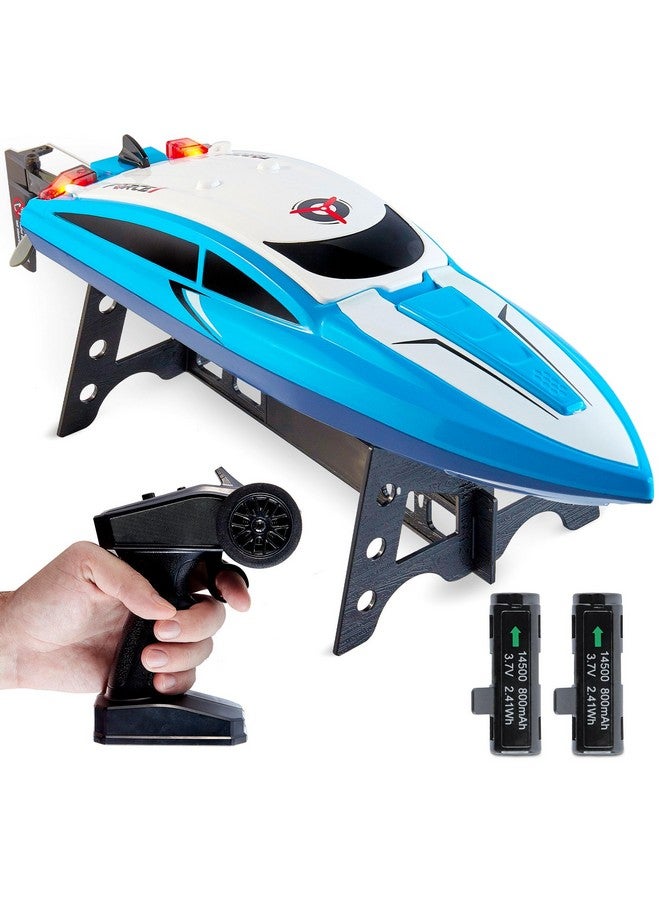 فوريس1 قارب Force1 Velocity Blue سريع التحكم عن بُعد - قارب تحكم عن بُعد للمسابح والبحيرات، قارب سريع للتحكم عن بُعد تحت الماء، قوارب صغيرة للتحكم عن بُعد للبالغين والأطفال، قارب تحكم عن بُعد بتردد 2.4 جيجاهرتز مزود ببطاريتين قابلتين لإعادة الشحن - Image 1