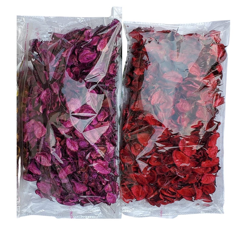 Pure Source India Unscented Dried Flowers Leaves Potpourri, 1 kg, Red & Blue (500 Gm Each) - Image 2