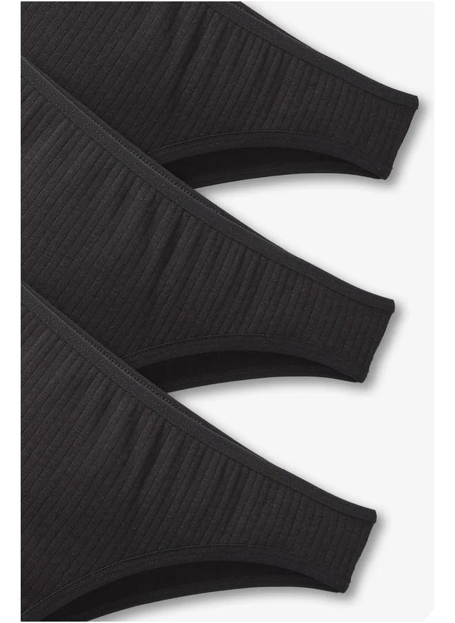 جون June Women 3-Pack Brazilian Panties Black