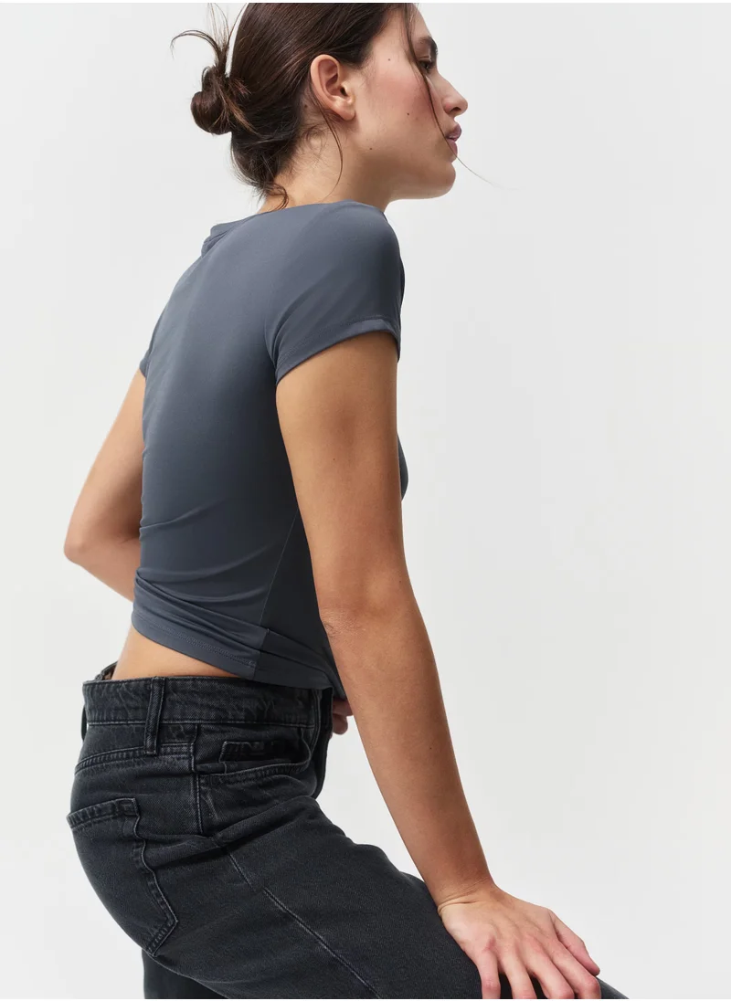 اتش اند ام Fitted Microfibre T-Shirt