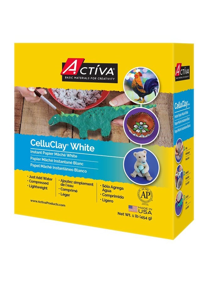 Activa ACTIVA CelluClay Instant Papier Mache, 1 pound, White  - Image 1