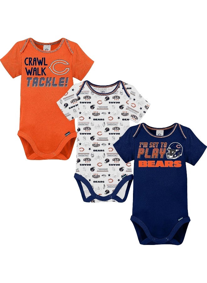 Gerber NFL Baby Boys 3 Pack Short Sleeve Bodysuit  - Image 1