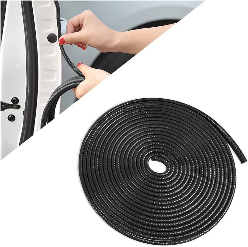 ZSIGNS Car Door Edge Protector Guards 5 Meter U Shape Edge Trim Rubber Seal Built in Shaped Steel Sheet Protector Rubber Anti-Scratch Anti-Collision Car Protection Door Edge Clips Fit for Most Car - Image 1