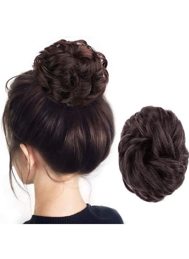 MoonEyes - 1 Pcs Light Weight Artifical Juda Hair Bun Extension For Women In Brown - Image 1