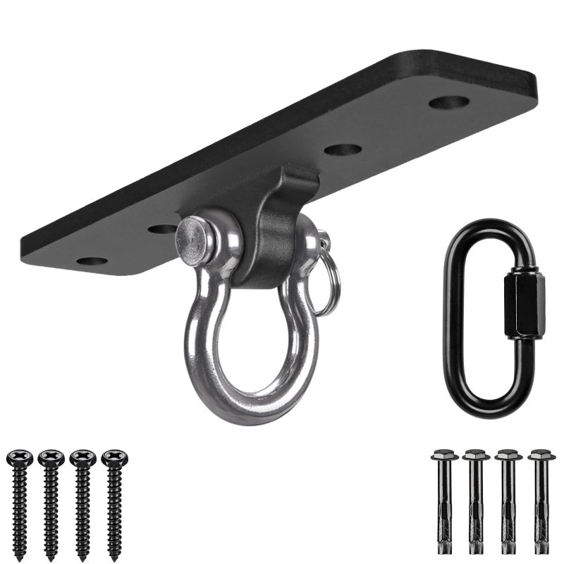 Dolibest Ceiling Mount Swing Hanger Heavy Duty Swing Set Hook for Porch Swing Hammock Chair Yoga Silk Suspension Straps Gymnastic Ring Wall Anchor for Resistance Bands 900LB - Image 2