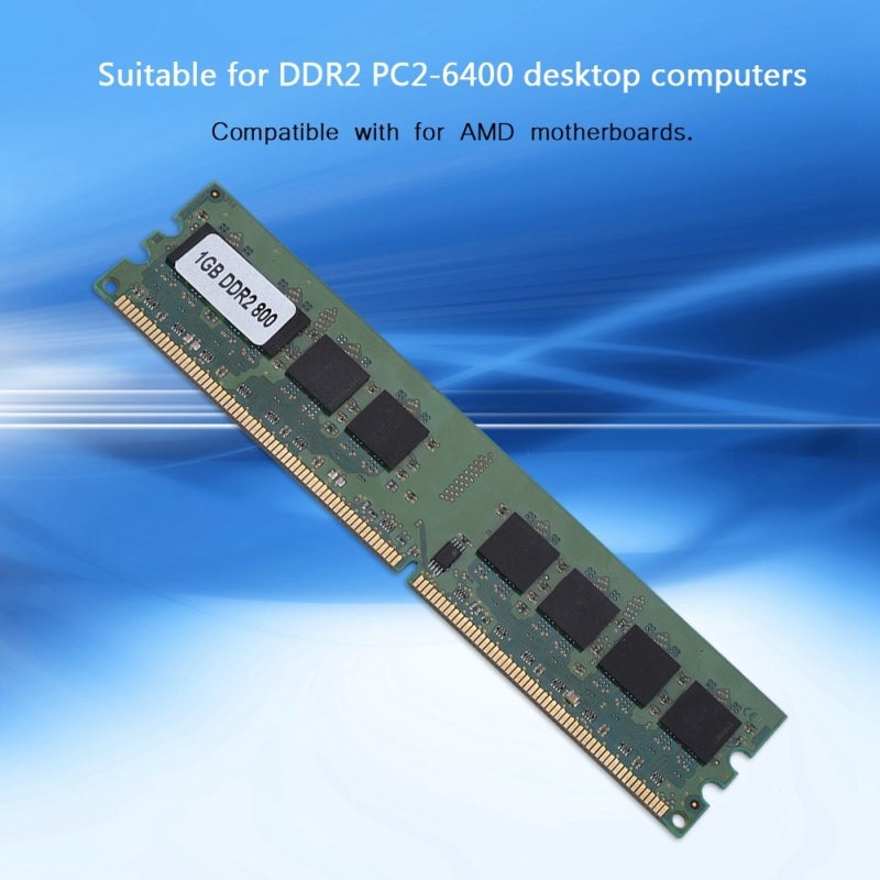 ذاكرة DDR2 RAM بسعة 1 جيجابايت PC2-6400 بتردد 800 ميجاهرتز لسطح المكتب مخصصة للوحات الأم AMD - وحدات 240 سنًا عالية السرعة مع أداء مستقر - Image 3