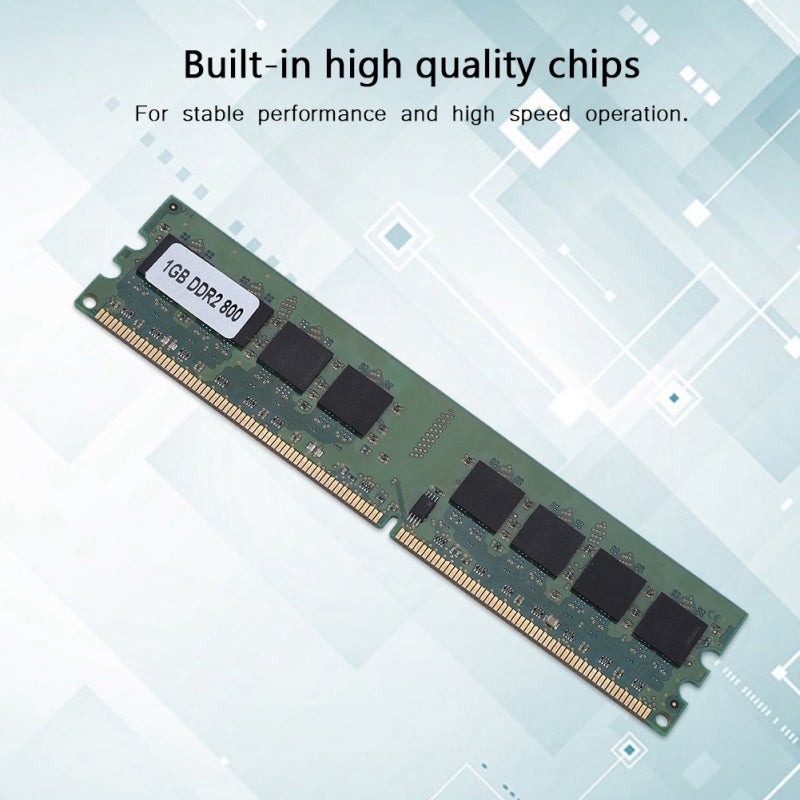 ذاكرة DDR2 RAM بسعة 1 جيجابايت PC2-6400 بتردد 800 ميجاهرتز لسطح المكتب مخصصة للوحات الأم AMD - وحدات 240 سنًا عالية السرعة مع أداء مستقر - Image 2