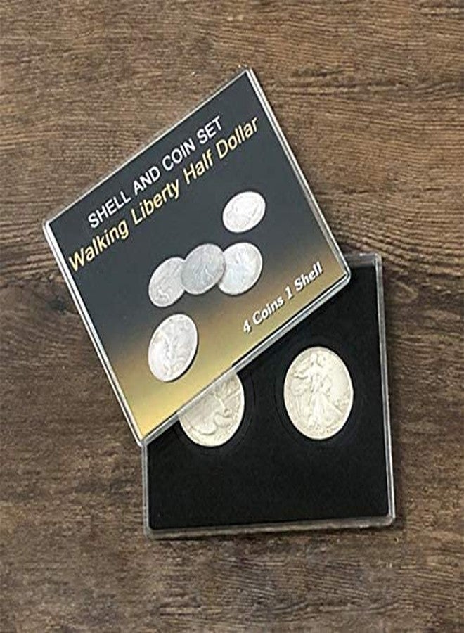 Garden Friends Walking Liberty Half Dollar Shell and Coin Set (4 Coins 1 Shell) Magic Tricks Coin Appear/Vanish Magic Props Gimmick Illusions - Image 2