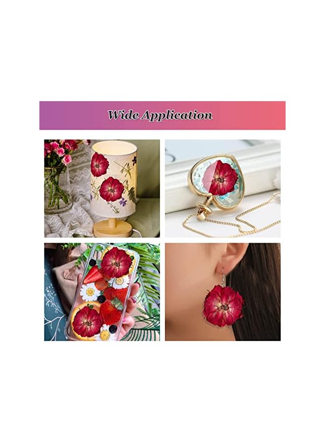 The Bros Dried Pressed Rose Flowers for Resin, 60 Pcs Natural Real Pressed Rose Flowers, Dry Flowers for Resin Crafts DIY Jewellery Ornament Candle Making Phone Case Home Decoration - Image 4