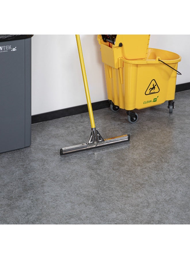 Restaurantware RW Clean 17.7 Inch Floor Squeegee, 1 Heavy-Duty Squeegee Head Replacement - Handle Sold Separately, Medium, Stainless Steel Garage Squeegee, Foam Blade, For All Types Of Floors - Image 4