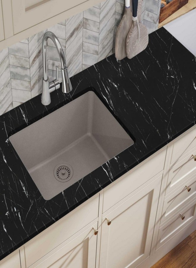 Abyssaly Black Peel and Stick Countertops Waterproof Matte Marble Contact Paper Granite Self Adhesive Vinyl Wrap for Kitchen Cabinets Backsplash Home Decor 15.7" x 118" - Image 2