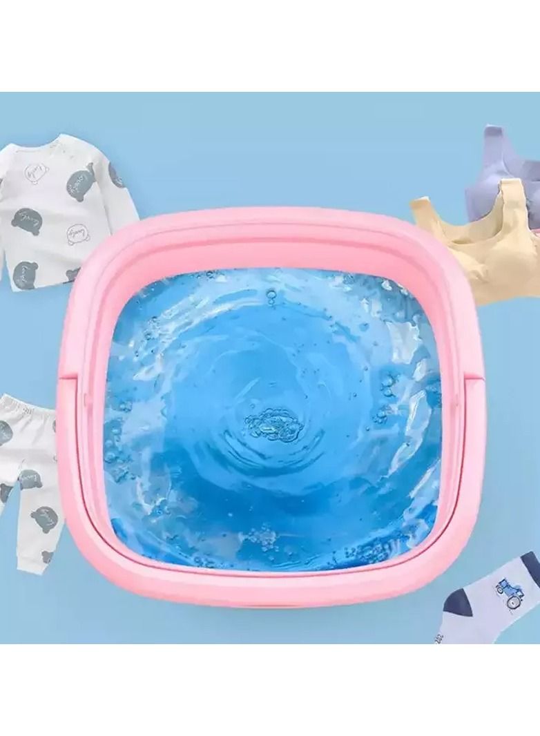 DubaiGallery Portable Mini Washing Machine Foldable Washing Machine Washing Tub Washing Machine For Travel Apartment Dormitory - Image 2