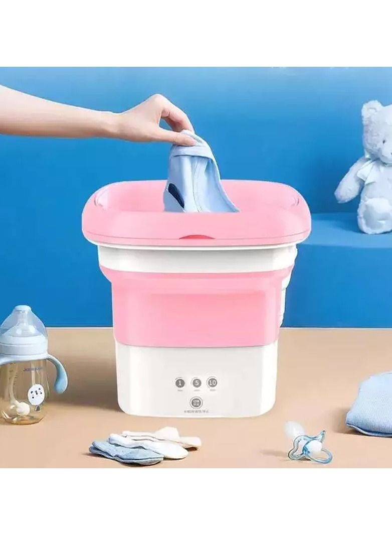 DubaiGallery Portable Mini Washing Machine Foldable Washing Machine Washing Tub Washing Machine For Travel Apartment Dormitory - Image 4