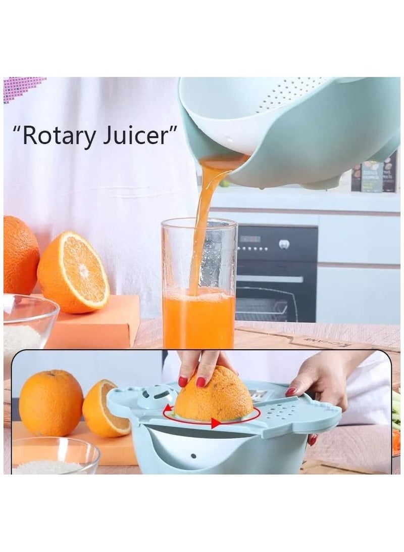 12 In 1 Multi-Purpose Vegetable Cutter With Interchangeable Blades Kitchen Tools Separation Of Egg Yolk And White Rapid Drain Basket - Image 5