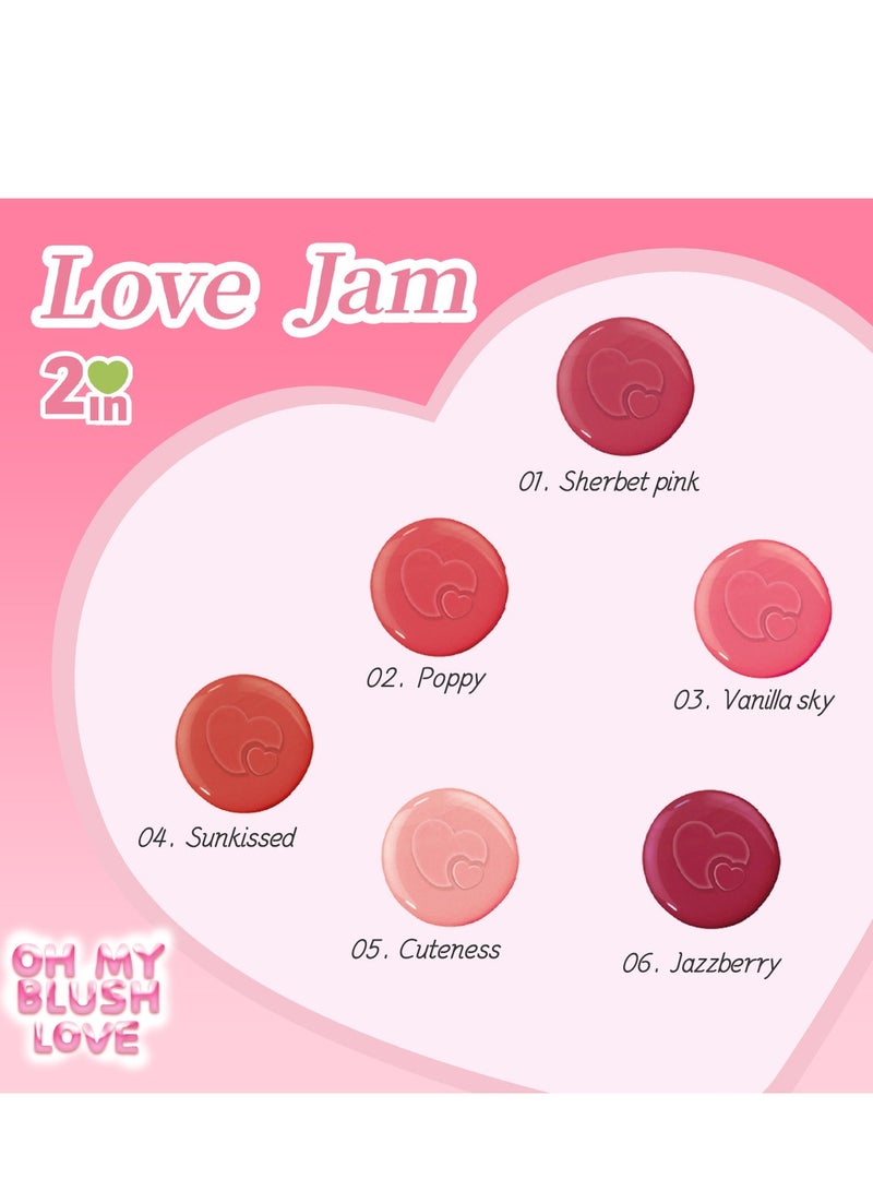 أوليبولا مكياج أحمر الخدود طويل الأمد، أحمر خدود سائل كريمي مقاوم للماء، أحمر خدود طبيعي غير لامع مع نفخة، أحمر خدود أحمر خدود قابل للمزج والقابل للبناء، ملمس ناعم وخفيف الوزن وعالي الصبغة - Image 2