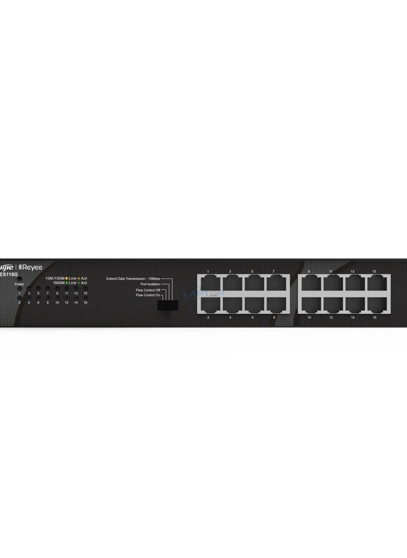 Ruijie Reyee RG-ES116G 16-port 10/100/1000Mbps Unmanaged Non-PoE Switch