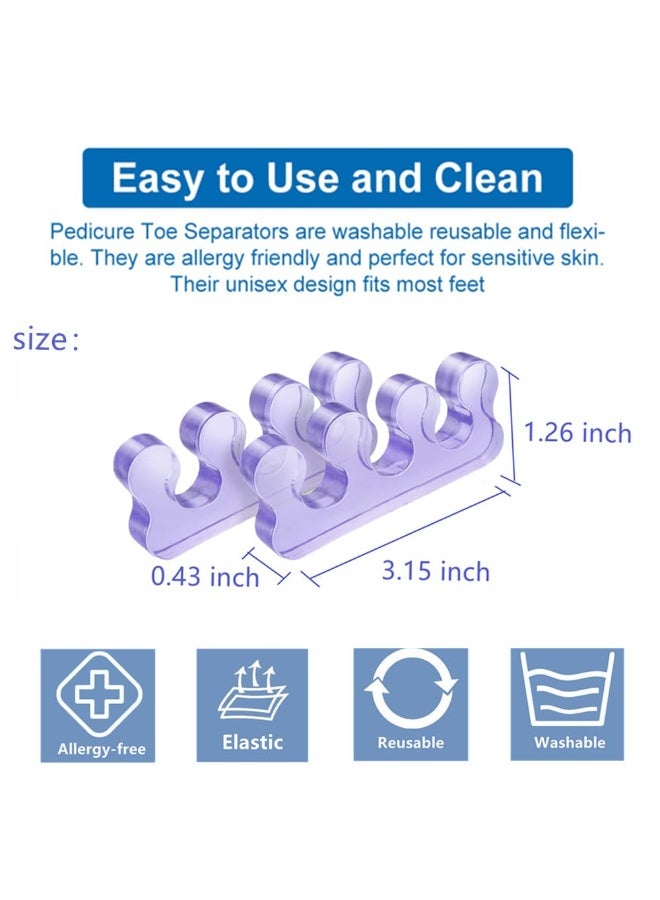 ماكس كير MAX CARE فواصل أصابع القدم للباديكير وتخفيف آلام البونيون – فواصل جل طبية قابلة للغسل وإعادة الاستخدام، أدوات باديكير لفصل الأظافر وتطبيق طلاء الأظافر - Image 2