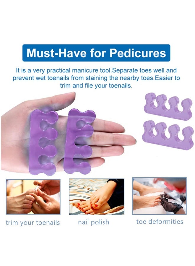 ماكس كير MAX CARE فواصل أصابع القدم للباديكير وتخفيف آلام البونيون – فواصل جل طبية قابلة للغسل وإعادة الاستخدام، أدوات باديكير لفصل الأظافر وتطبيق طلاء الأظافر - Image 3