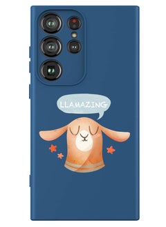 Theodor Protective Slim Fit Case Liquid Silicone Cover with Full Body Protection Anti-Scratch Shockproof Case For Samsung Galaxy S24 Ultra (Blue) - Llamazing lama  - Image 1
