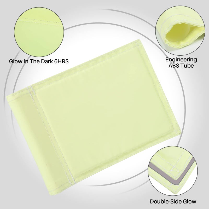 KINGTOP Glow-in-the-Dark Putting Green Flags - Double Sided, Novelty Backyard Light Target with Tube Insert, Mini Pin Flag Measure 8" x 6", 4-Pack - Image 3